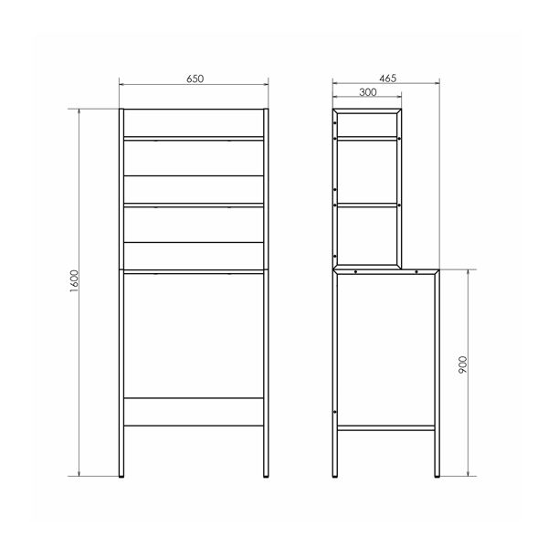 Приобрести сomforty полка над стиральной машиной порто - 65, бетон светлый