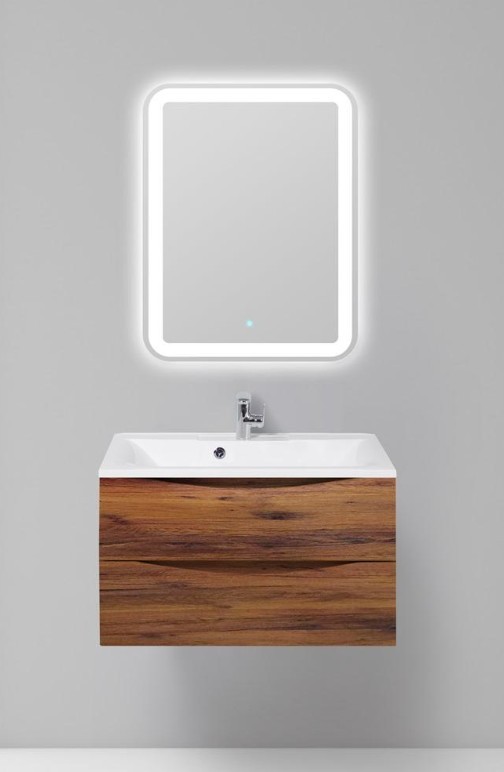 Приобрести тумба подвесная с раковиной belbagno marino-800-2c-so-rc-p 80 см, rovere ciliegio