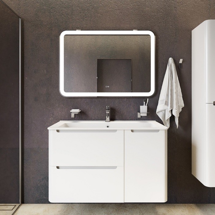 Приобрести iddis тумба подвесная edifice с раковиной 100 см. белая edi10w1i95k