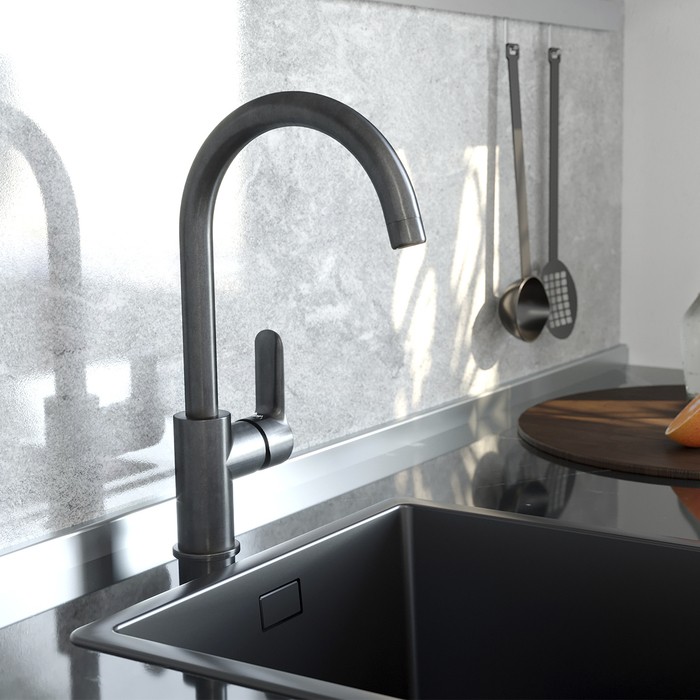 Приобрести iddis смеситель для кухни cuba 375мм, состаренная серебро cu4sbj0i05