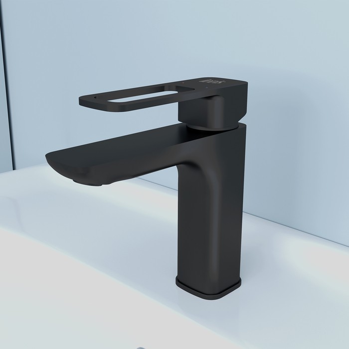 Приобрести iddis смеситель для раковины slide 159мм, черный матовый, slibl00i01