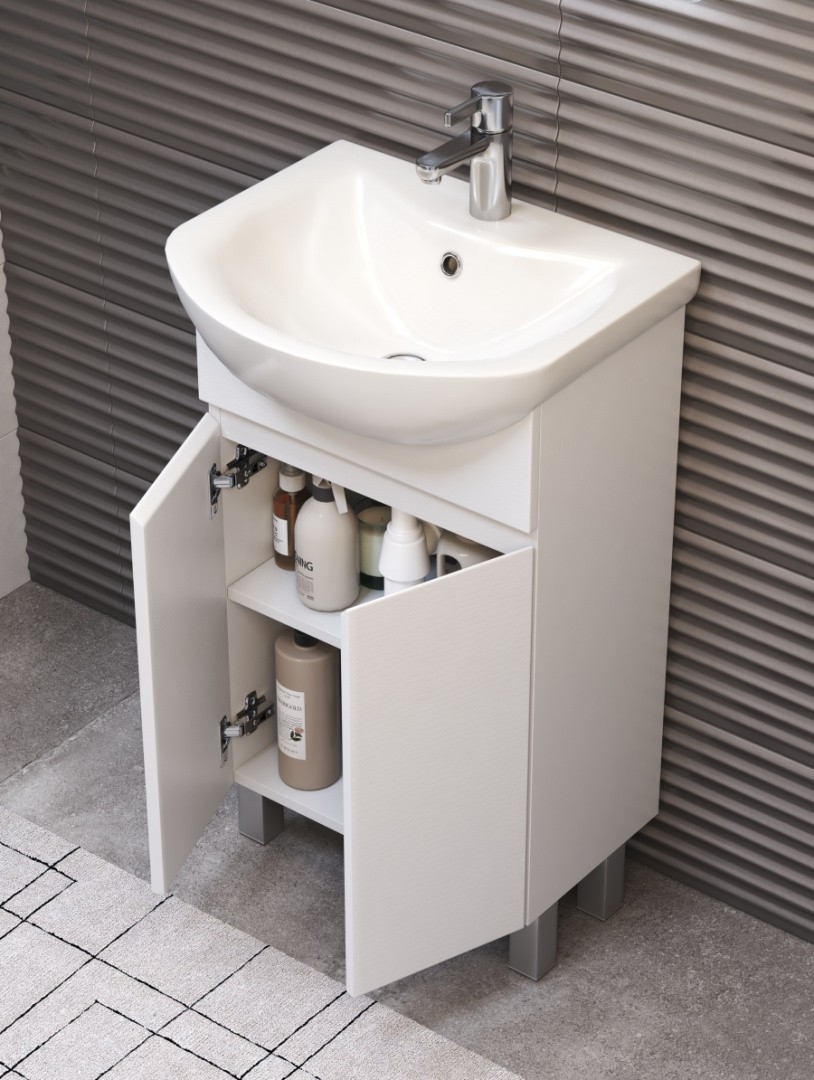 Приобрести vigo тумба с раковиной wing 50см, 2 дверцы, напольная, белая tn.win.bal.50.2d белый