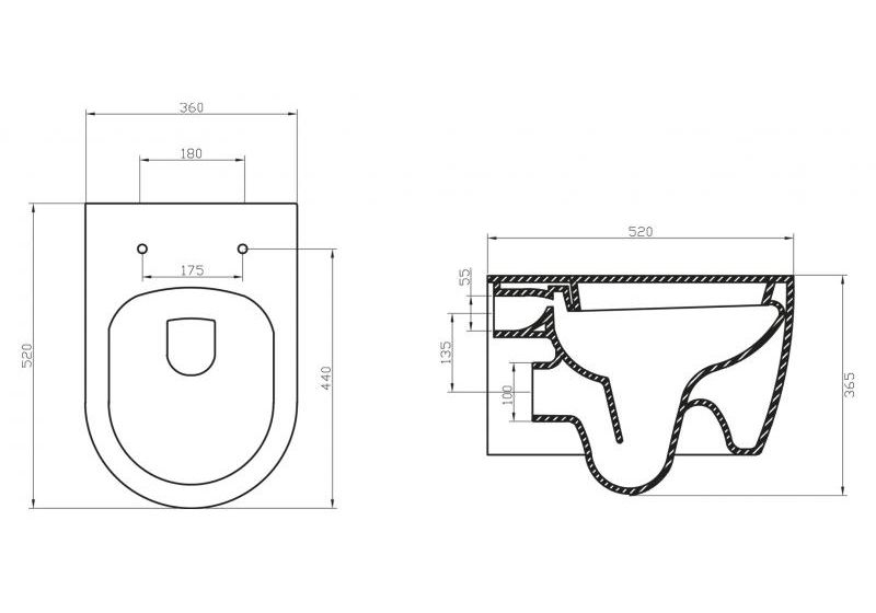 Приобрести унитаз подвесной безободковый belbagno marino bb105chr