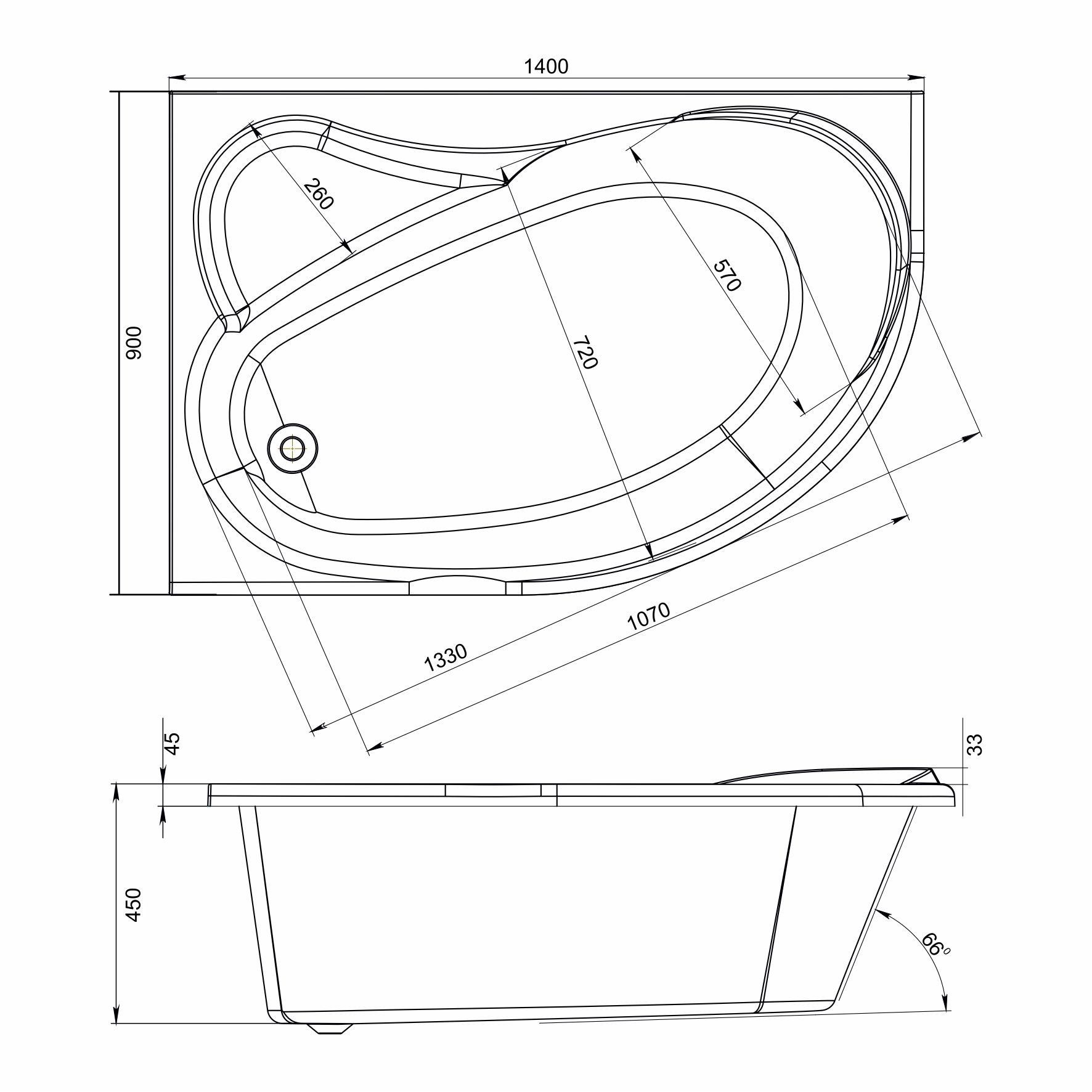 Приобрести mirsant ванна акриловая ялта 140*90 см, белая, правая ут000038500