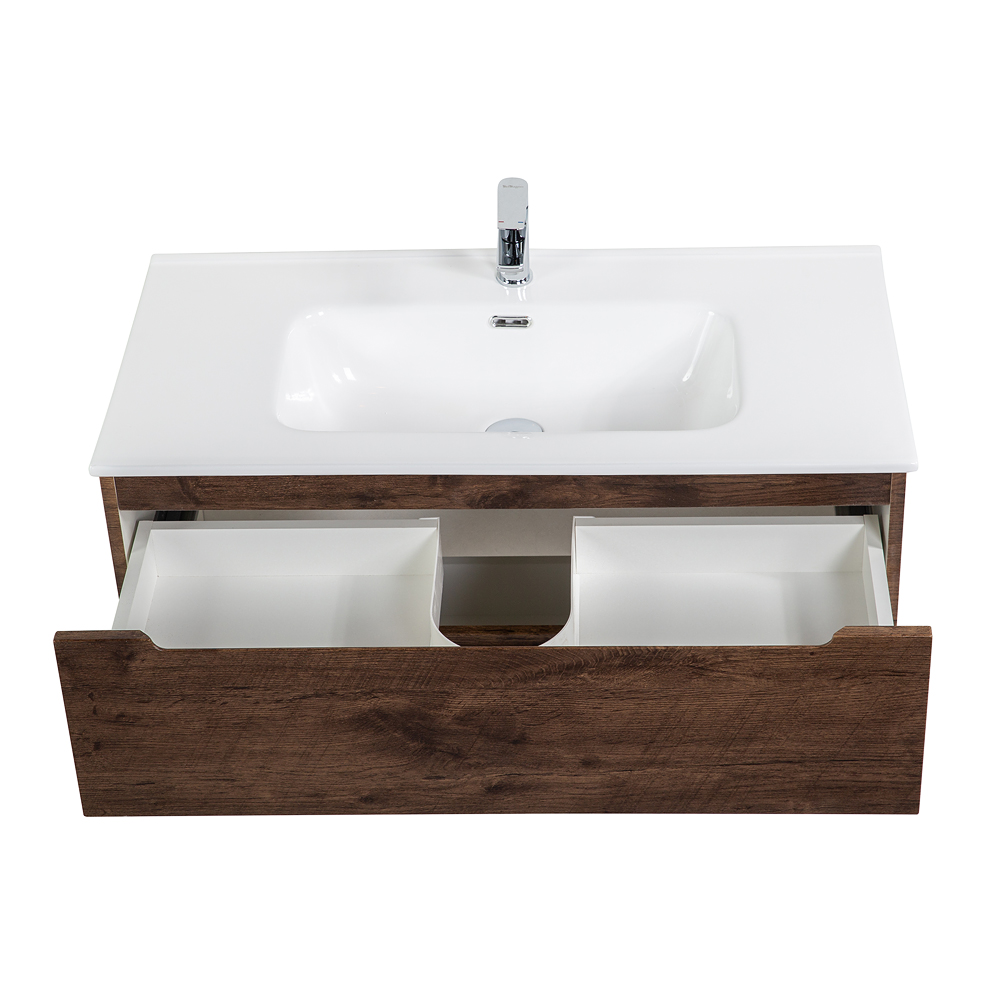 Приобрести belbagno тумба с раковиной etna 100 см, подвесная rovere moro, белая раковина