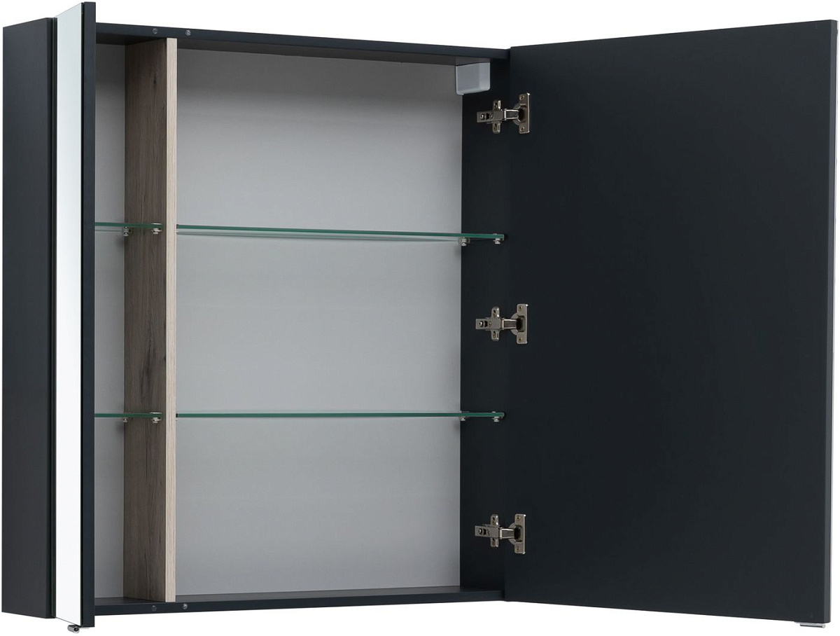 Приобрести aquanet зеркальный шкаф алвита new 80 см, антрацит