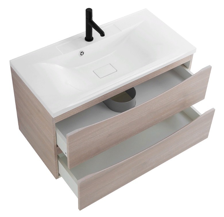 Приобрести тумба подвесная с раковиной belbagno marino-800-2c-so-rg-p 80 см, rovere grigio