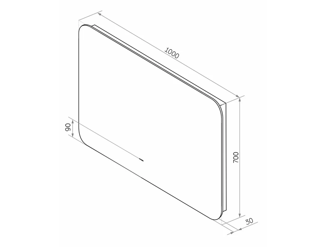 Приобрести continent зеркало с подсветкой burzhe 100х70 см, белое