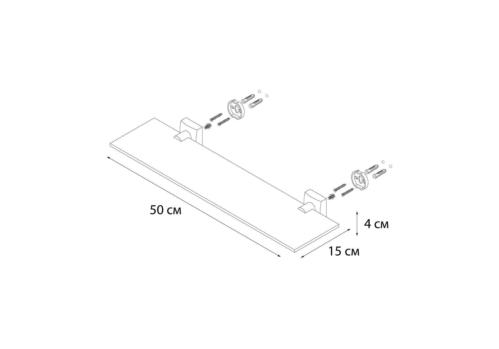 Приобрести fx-61303 kvadro полка стеклянная