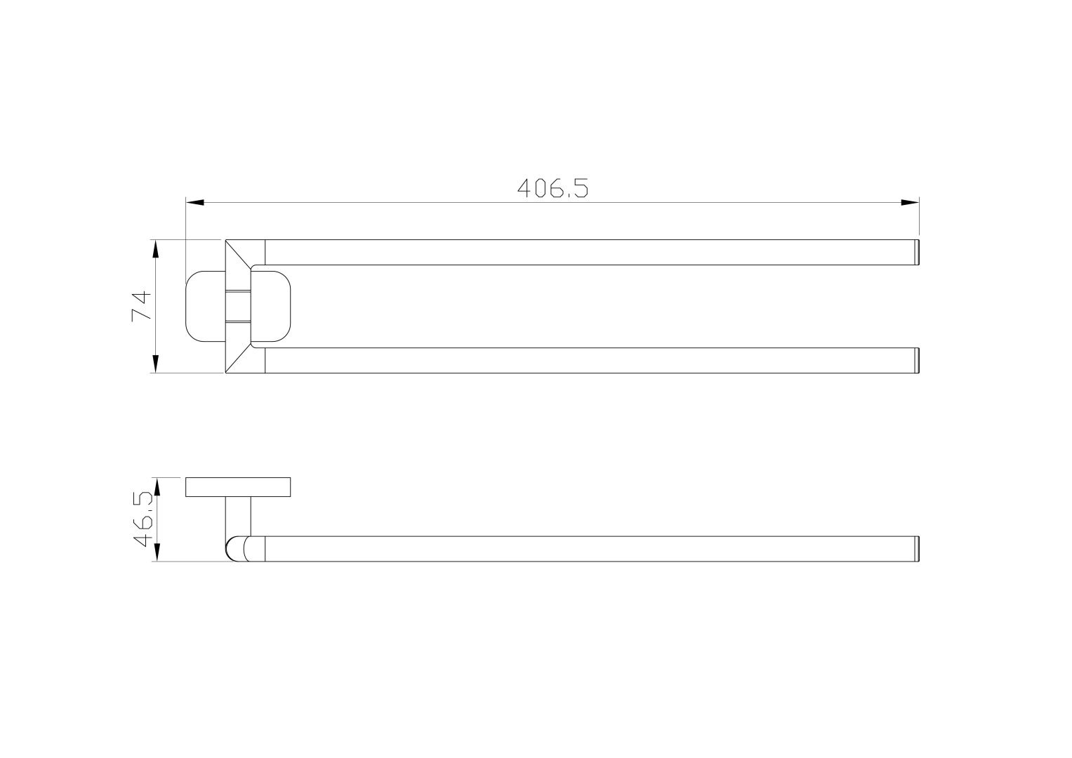 Приобрести полотенцедержатель поворотный wonzon & woghand graffity, темный графит (ww-9331)