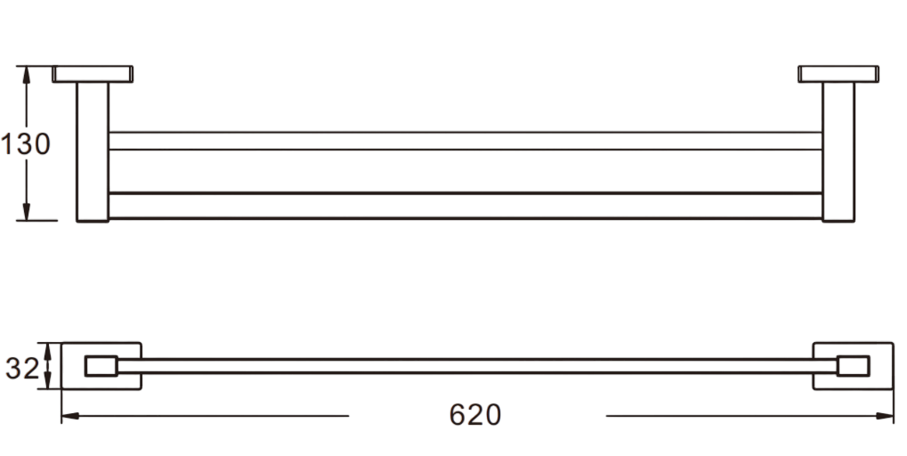 Приобрести полотенцедержатель двойной vieir v5018c черный