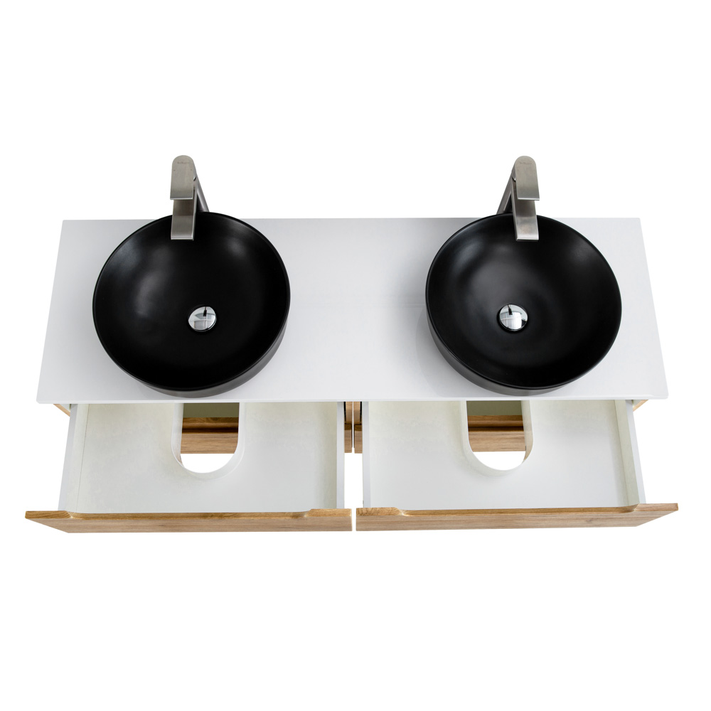 Приобрести belbagno тумба со столешницей etna 140 см, подвесная rovere nature