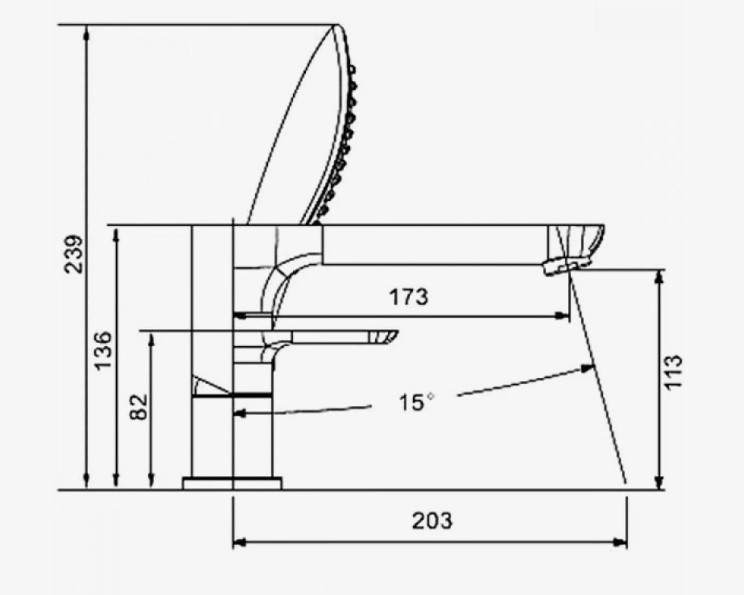 Приобрести смеситель на борт ванны vieir camomilla, 3 -отверстия, черный v283532c