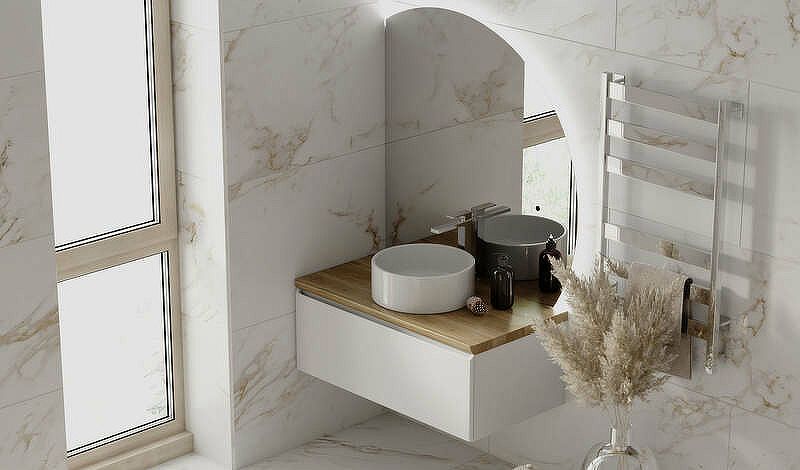 Приобрести jorno зеркало solis 106 см, с подсветкой, датчик движения, белое