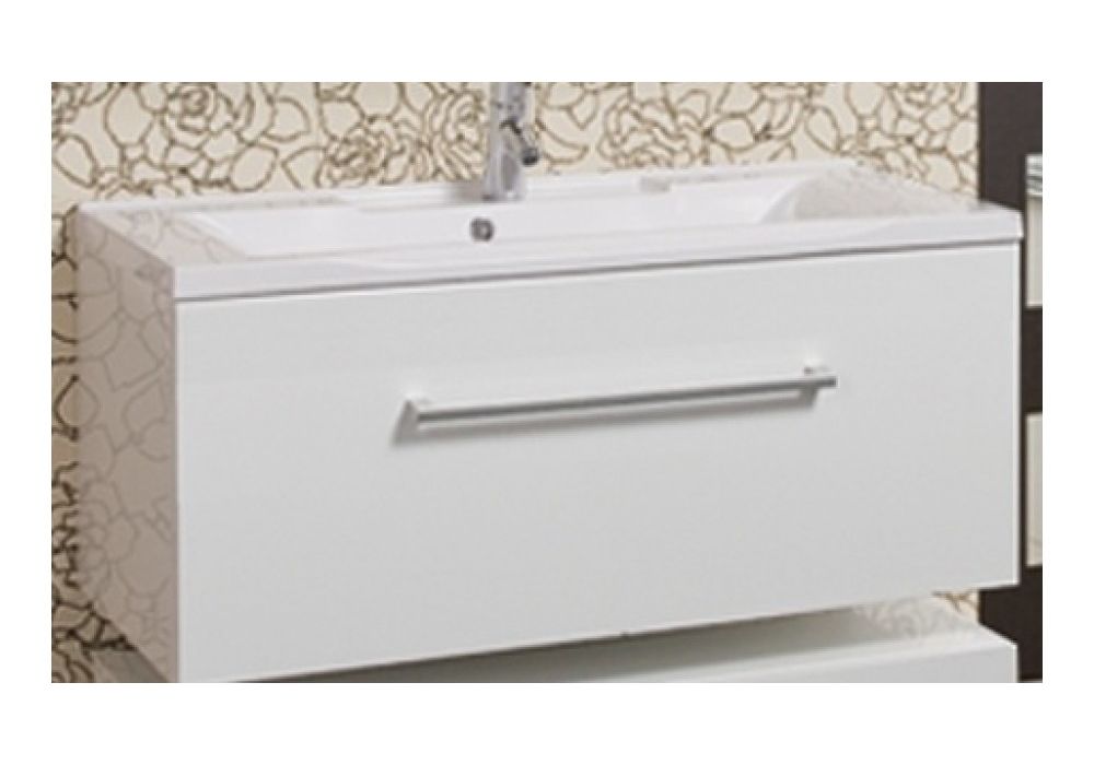 Приобрести тумба подвесная с раковиной акватон мадрид 100м см 1a126901ma010,1a70473kpr010, белый