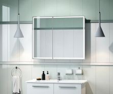 Continent Зеркало шкаф с подсветкой Allure 100х80 см, бесконтактный включатель, белое