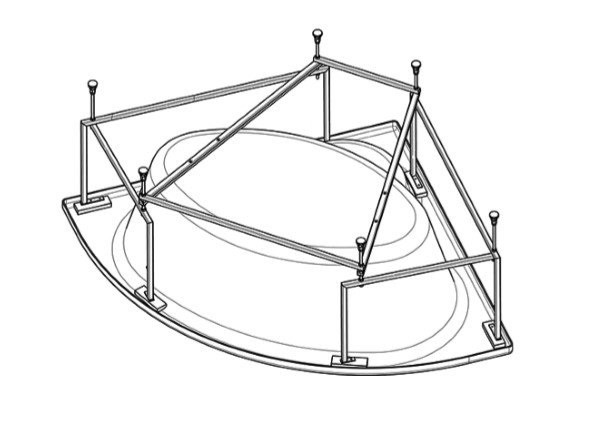 Приобрести монтажный комплект для ванны roca bali 150х150 см z.ru93.0.291.7