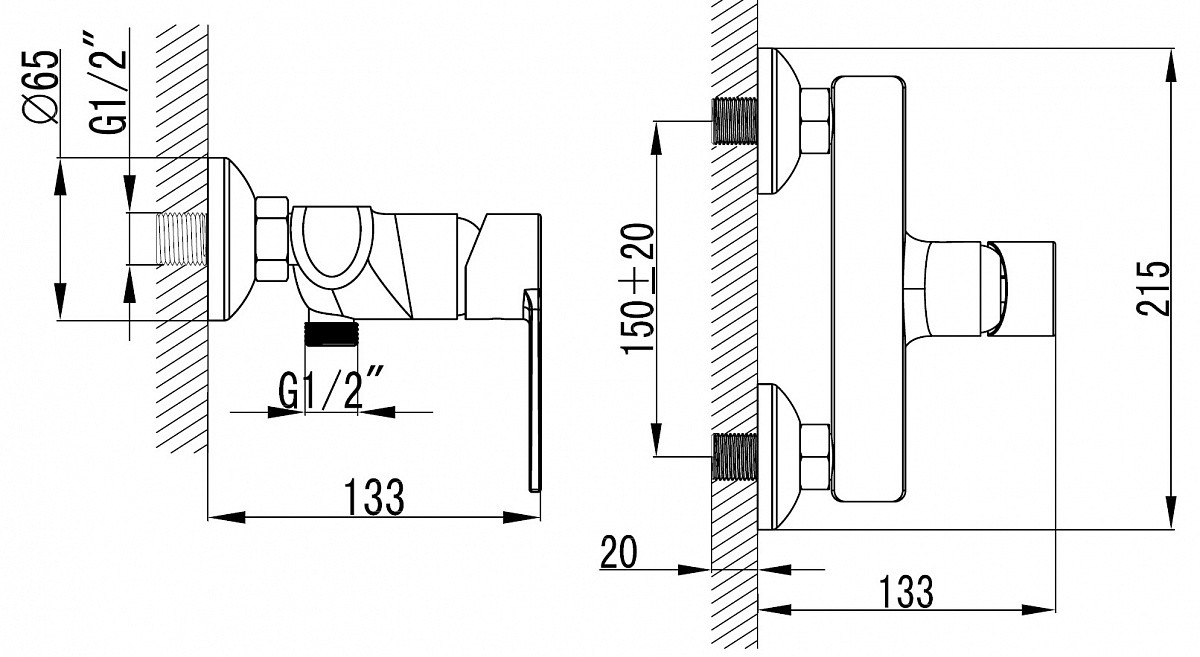 Приобрести смеситель для душа azario faro 215мм, хром az-ps33459c