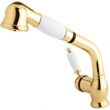 CEZARES Смеситель для кухни ELITE, с выдвижным изливом, золото ELITE-LLDM-03/24-Bi