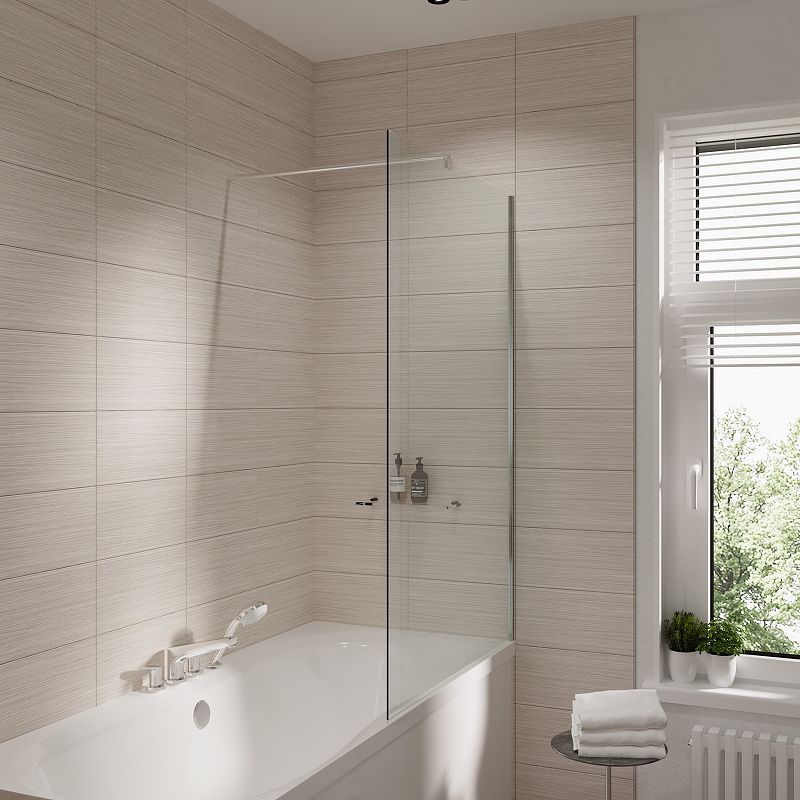 Приобрести grossman шторка для ванны 120х140 см, хром/прозрачное gr-103