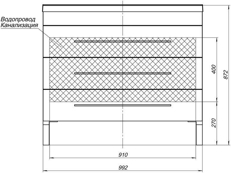 Приобрести aquanet тумба с раковиной верона 100 см, белая 00287663