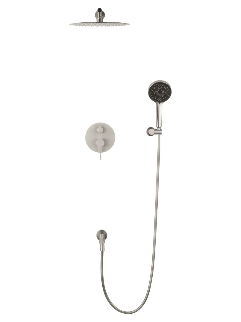Приобрести душевая система встраиваемая wonzon & woghand stick, брашированный никель (ww-88939017-bn)