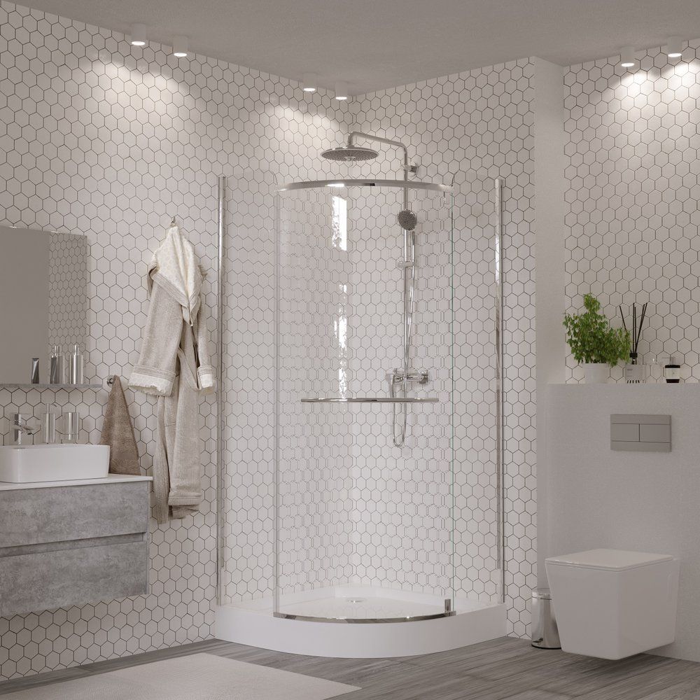 Приобрести grossman душевое ограждение classic 90х90 см, полукруглое хром\прозрачное gr-7090