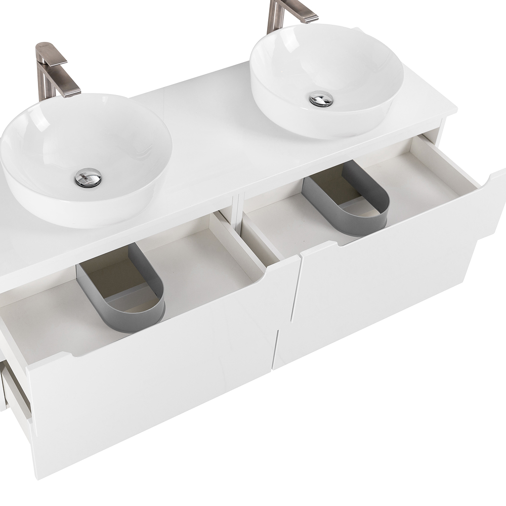 Приобрести belbagno тумба со столешницей etna 140 см, подвесная bianco lucido