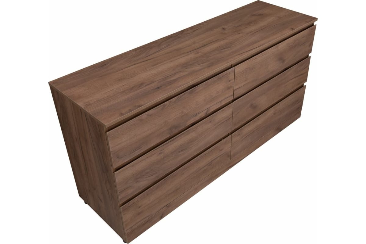 Приобрести aquanet комод сканди 160x48 см, дуб крафт (6 ящиков)