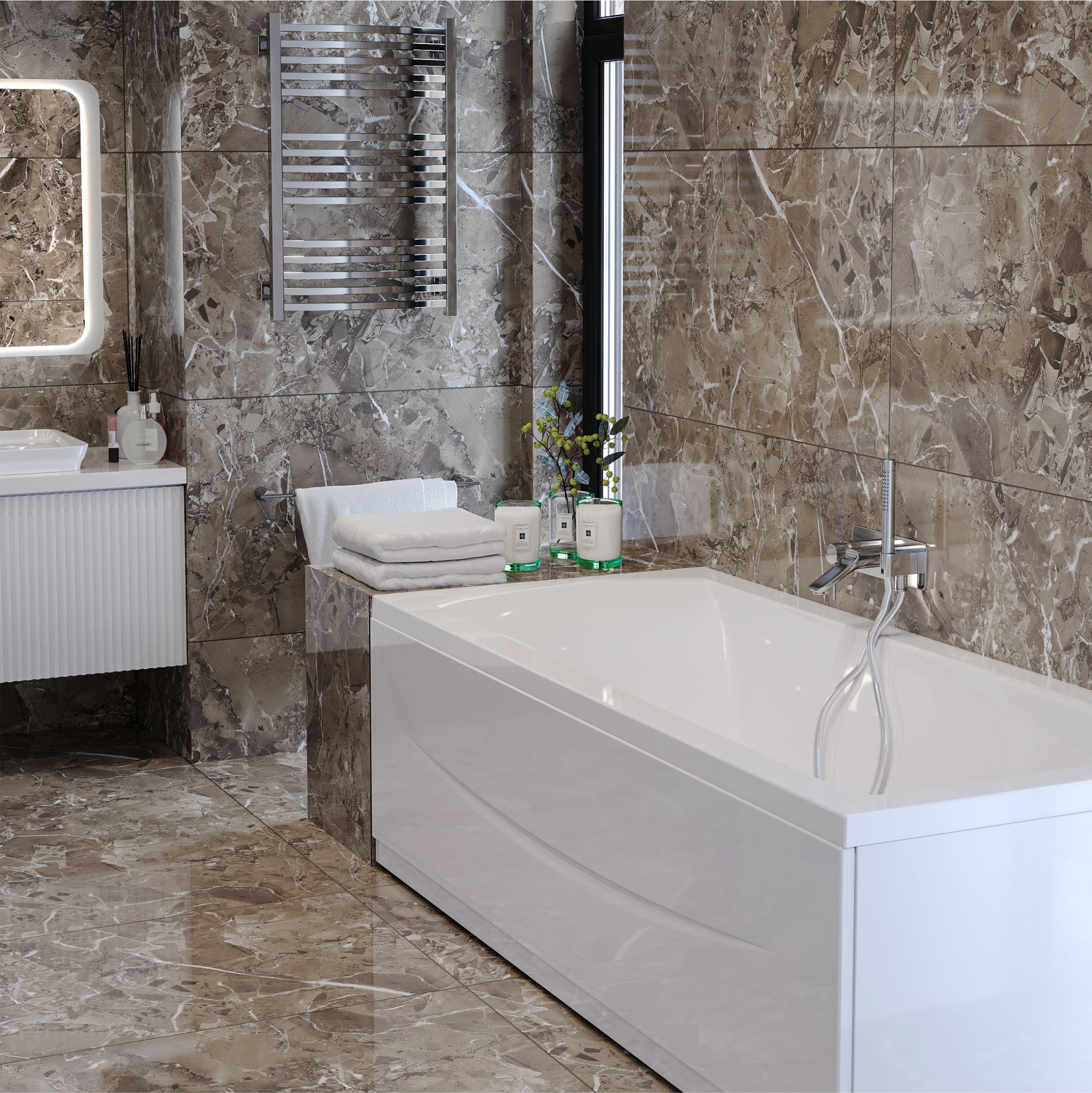 Приобрести mirsant ванна акриловая ривьера 180*80 см, белая, ут000020757