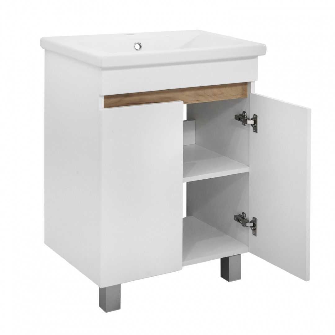 Приобрести aqua de marco тумба напольная с раковиной sydney 60см. 2 двери