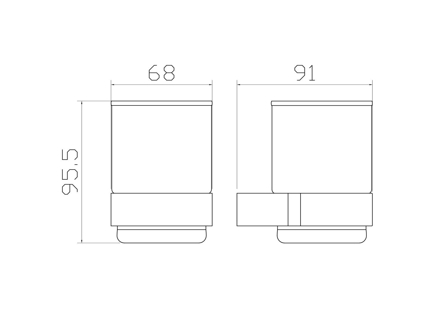Приобрести стакан для зубных щеток с держателем wonzon & woghand carbon, черный (ww-7721)