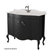 Caprigo Тумба с раковиной BOURGET 100 см, черная, эмаль