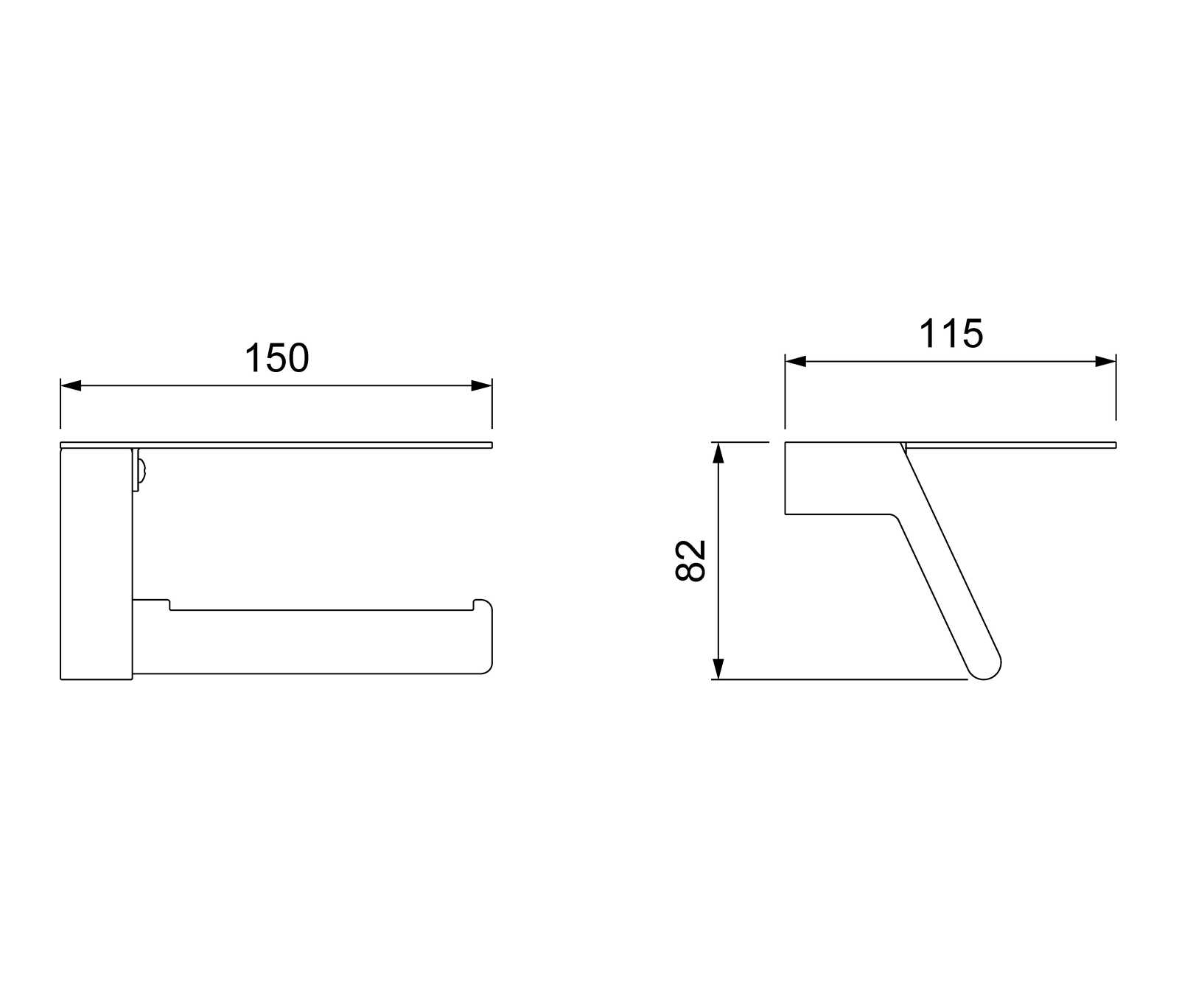 Приобрести держатели для туалетной бумаги с полкой для телефона timo selene 14043/03 черный