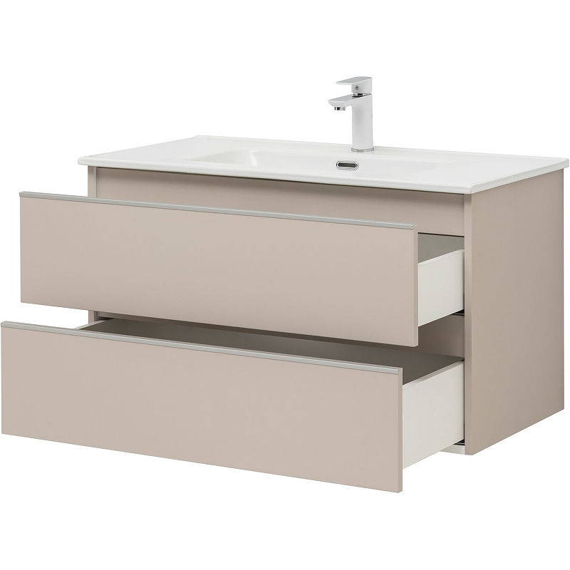 Приобрести aquanet тумба с раковиной вега 90 см, бежевый