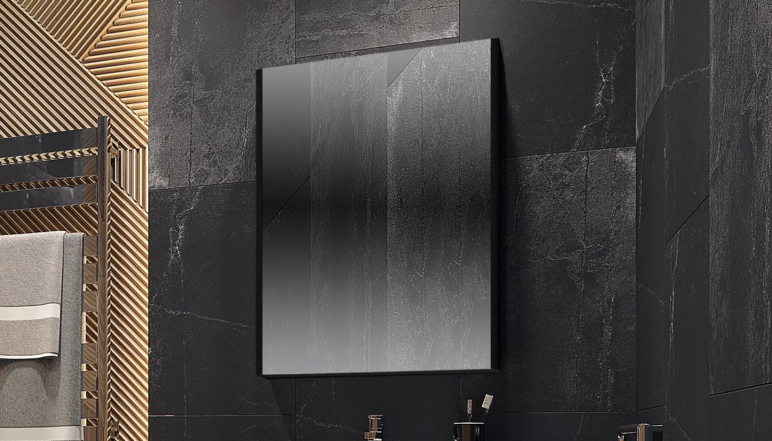 Приобрести зеркало-шкаф velvex klaufs 60 см zskla.60-217, черный матовый