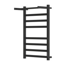 Полотенцесушитель электрический Point 500х800 Меркурий с полкой П7, черный PN83858PB