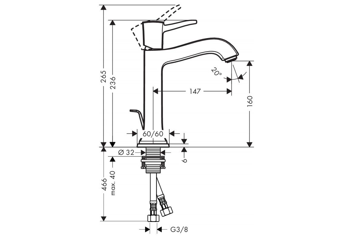 Приобрести смеситель для раковины hansgrohe metropol 31302000