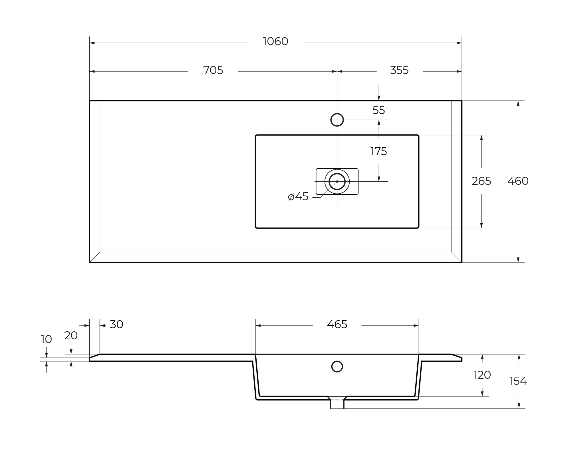 Приобрести cezares тумба подвесная с раковиной bellagio 106 см grigio nuvola, правосторонняя, серая 55301