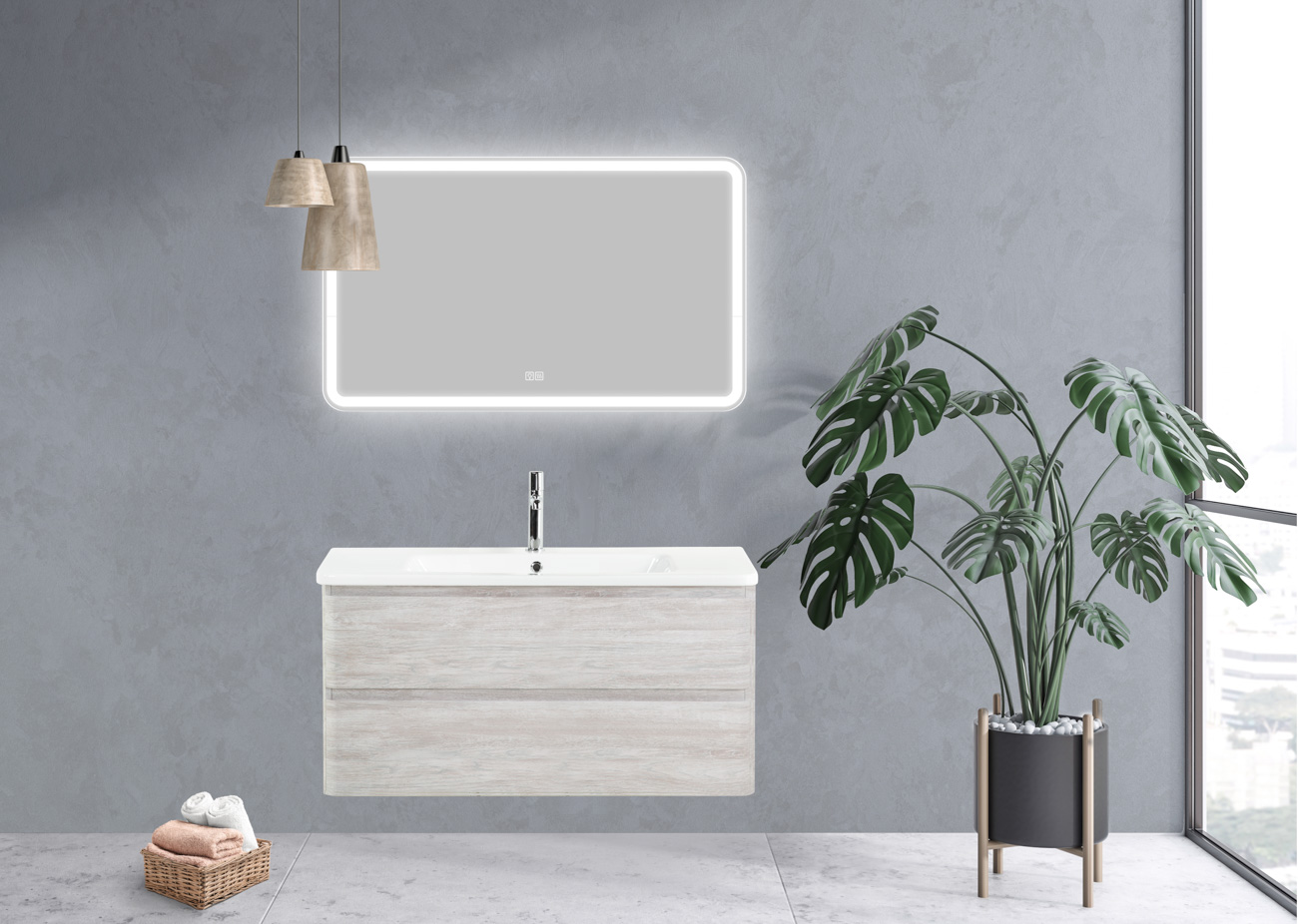 Приобрести belbagno зеркало 100х600 см spc-mar-1000-600-led-tch-warm