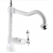 CEZARES Смеситель для раковины MARGOT, высокий, с донным клапаном, белый MARGOT-LSM2-BIO