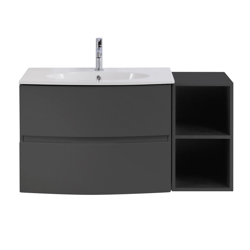 Приобрести cezares тумба подвесная с раковиной elettra 104 см grafite, графит 55522