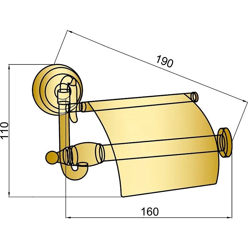 Приобрести boheme держатель туалетной бумаги barocco, бронза 10651
