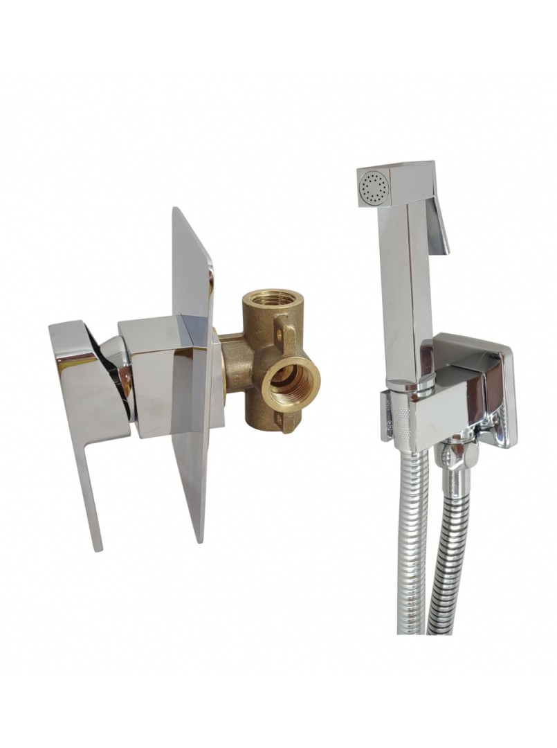 Приобрести смеситель с гигиеническим душем, встраиваемый vieir gunzi, хром v113552