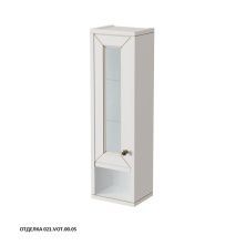 Caprigo Шкаф ALBION 24 см, левый, белый, эмаль