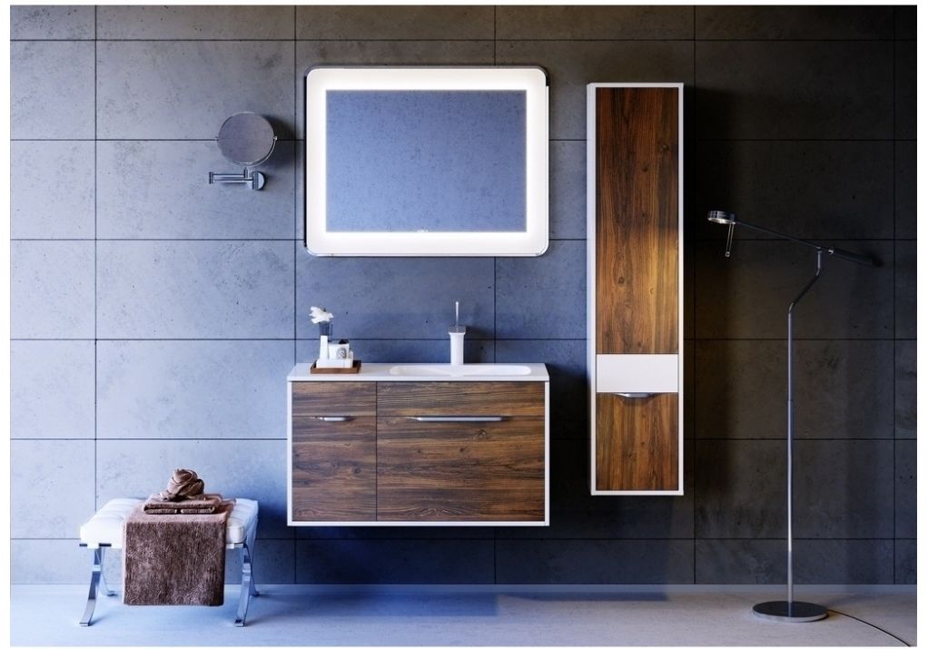 Приобрести тумба подвесная с раковиной aqwella malaga 90 см mal.01.09/r/cd, белый/крафт