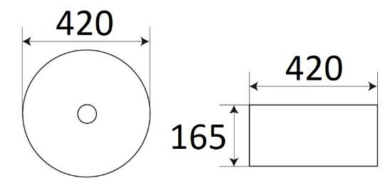 Приобрести раковина накладная ceramalux 41 см nc c1056