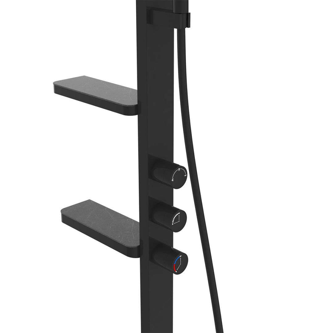 Приобрести vincea душевая стойка inspire, черная матовая vsfs-3i11mb