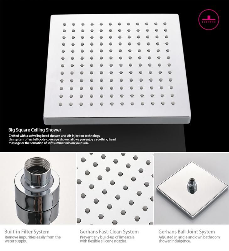 Приобрести gerhans душевая система к14, хром k19014