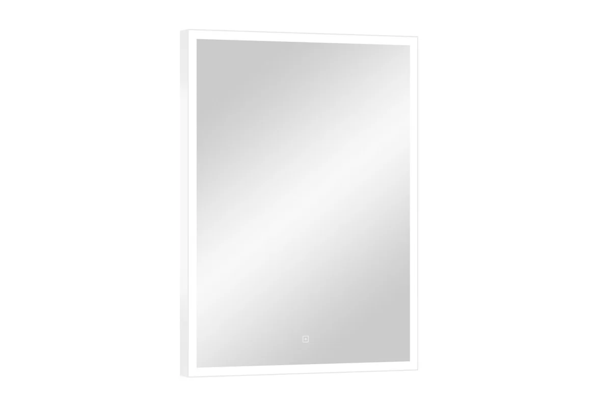 Приобрести continent зеркало с подсветкой frame white 60х80 см, белое
